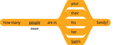 pattern 1 question how many noun are in your family
