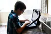 youth using laptop