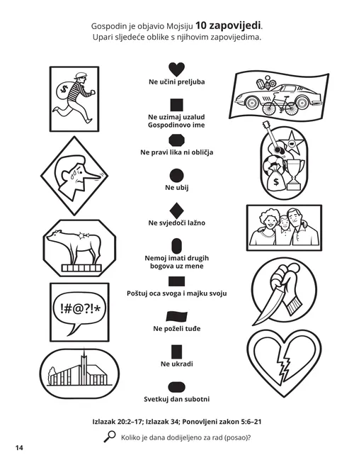 The Ten Commandments coloring page