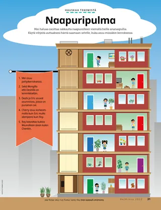 game showing an apartment building