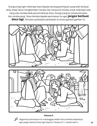 Jesus Tells Woman to Sin No More coloring page