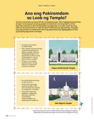 Pasge PDF na may mga paglalarawan ng templo