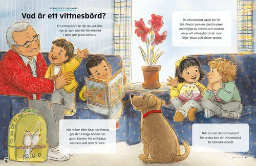 Glada barn som pratar med vänner och familj