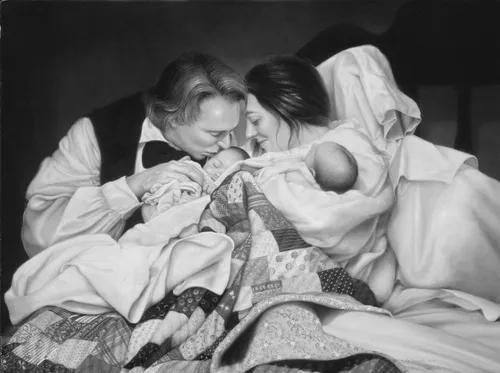 Joseph and Emma with twins