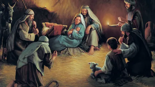 Mary holding the infant Jesus Christ