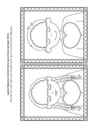 aktivitetsside: jeg kan følge Jesus Kristus med mit sind og hjerte