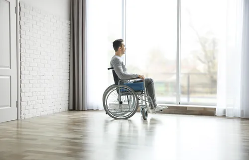 man in wheelchair