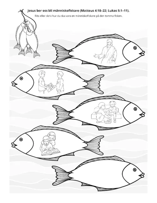 Aktivitetssida: Jesus uppmanar oss att vara människofiskare
