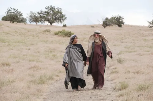 Ishmael and his wife walking