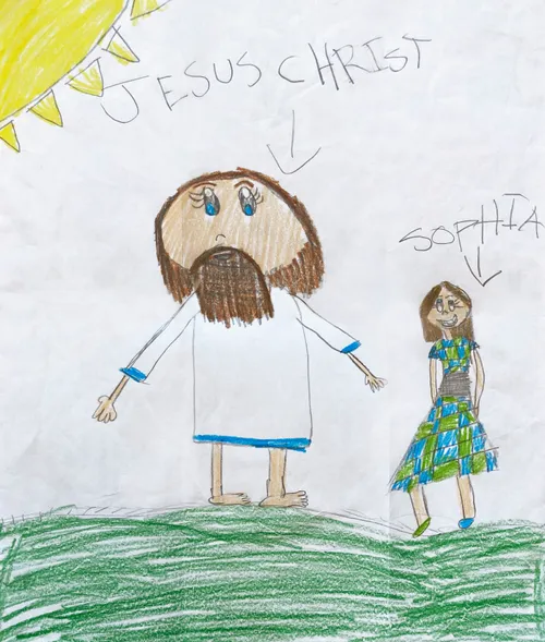 child’s drawing of Jesus