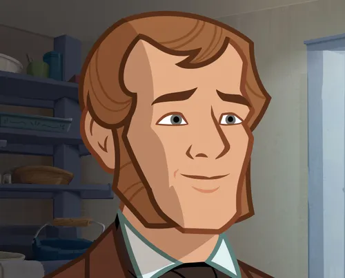 A close-up illustration of Martin Harris. He is standing in the kitchen of the home of Joseph and Emma Smith.