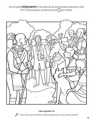 Missionaries Called to the American Indian Nations coloring page