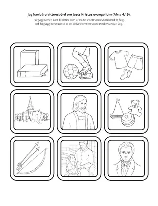 aktivitetssida: Jag kan bära vittnesbörd om Jesus Kristus evangelium