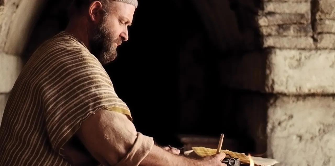 Paul writes down his words about Christ.