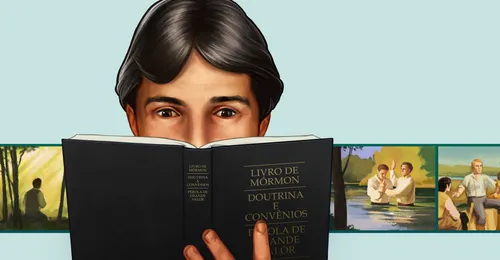 young Elder Costa reading scriptures