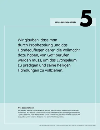 Poster: Glaubensartikel