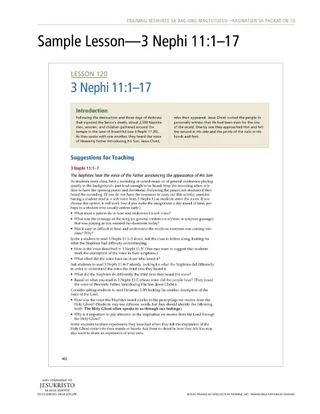 handout, Sample nga Leksyon