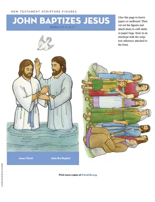 Scripture Figures, John Baptizes Jesus