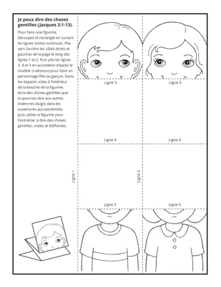 page des activités : je peux être gentil