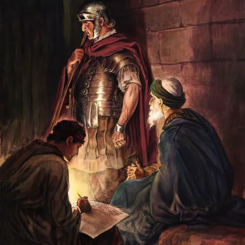 Paul dictating a letter