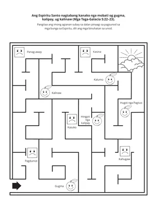 pahina sa kalihokan: ang Espiritu Santo nagtabang kanako nga mobati og gugma, kalipay, ug kalinaw