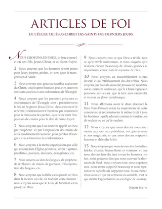 Les Articles de foi