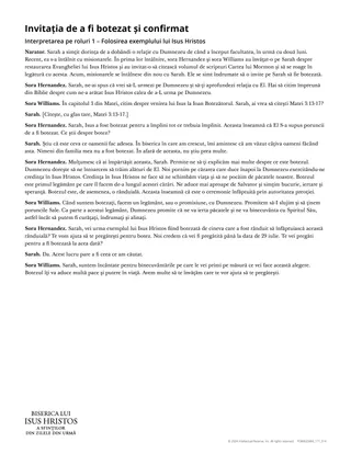 Faceți invitația de a fi botezat și confirmat