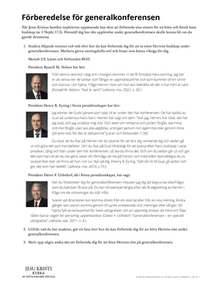 Förberedelse för generalkonferensen