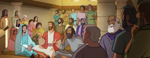 Jesus talking about miracles.