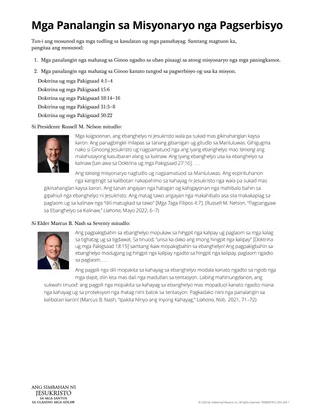 Mga Panalangin sa Misyonaryo nga Pagserbisyo