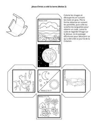 Page d’activité de la Primaire : Jésus-Christ a créé la terre