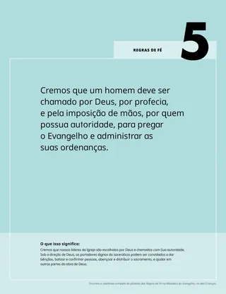 Pôster das Regras de Fé