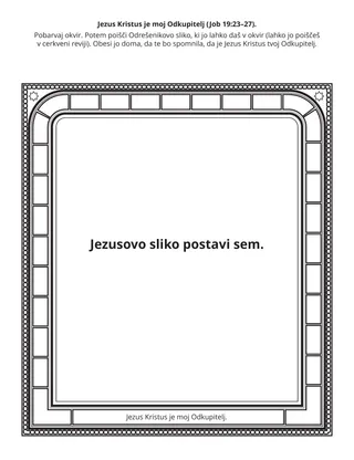 Stran z dejavnostjo za Osnovno: Jezus Kristus je moj Odkupitelj