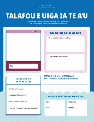 Talafou e uiga ia te A’u