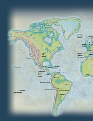 map of the world, left page