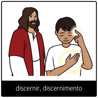 Símbolo do evangelho discernir, discernimento