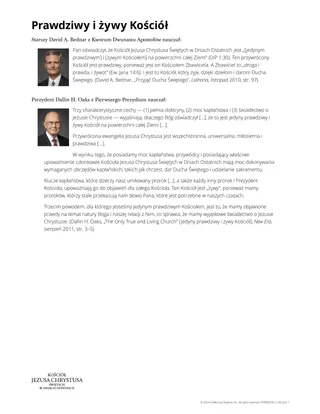 Prawdziwy i żywy Kościół