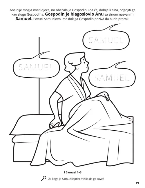 Hannah and Samuel coloring page