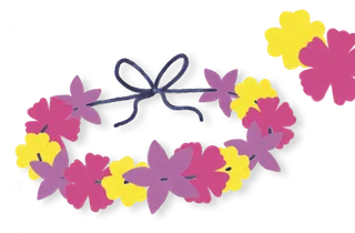 Paper flower crown craft