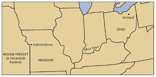 map of Independence to Kirtland