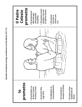 pagina delle attività: quando mi battezzo stringo un’alleanza con Dio