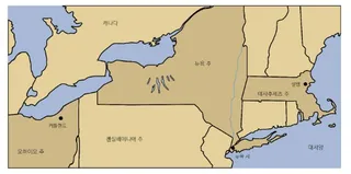 미국 북동부 지도