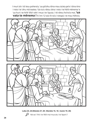 Jesus’s Burial coloring page