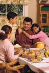 family at dinner table
