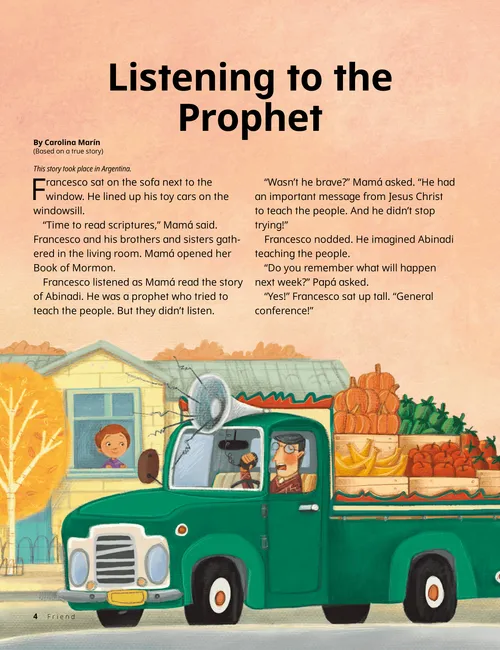 Vegetable truck with loudspeaker