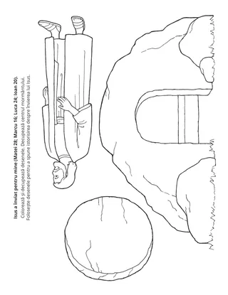 pagină cu activități: Isus a înviat pentru mine
