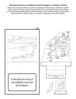 radošā lappusīte: Ticība Jēzum Kristum var man palīdzēt būt drosmīgam