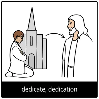 dedicate, dedication gospel symbol