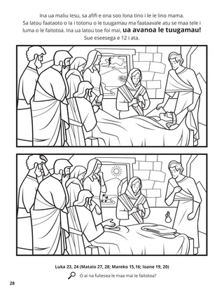 Jesus’s Burial coloring page