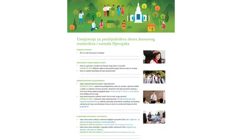 usmjerenje predsjedništva zbora i razreda